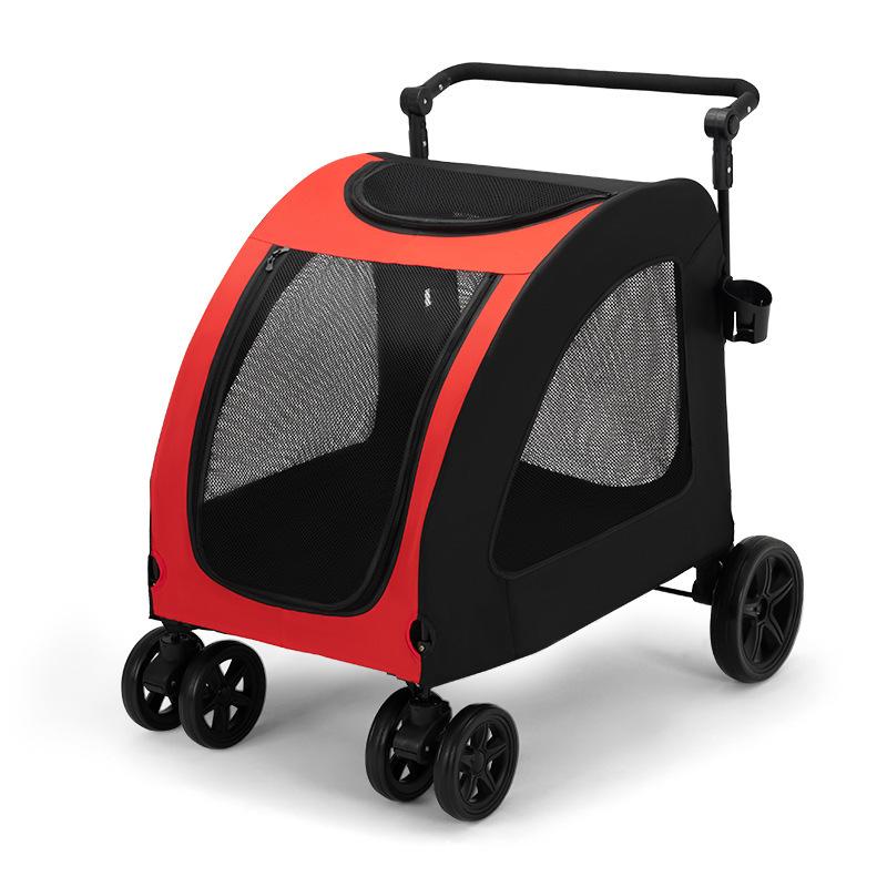 Multifunctional Pet Stroller for Medium and Large Dogs Outdoor Travel Large Portable Foldable Dog Stroller for Cross-border