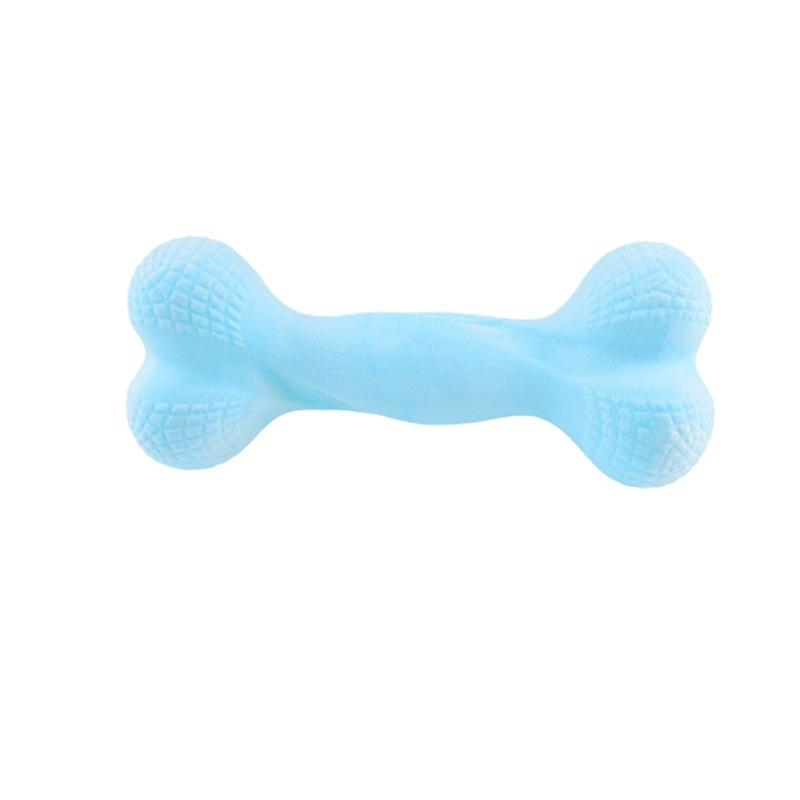 Pet Dog Toy Milk Flavor TPR Foam Bone Teeth Cleaning Chew Toy for Small Large Dogs Macaron Dog Bone