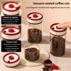 Transparent Glass Coffee Beans Storage Jar Vacuum Sealed Moisture-Proof Air Extraction Airtight Container for Household Food