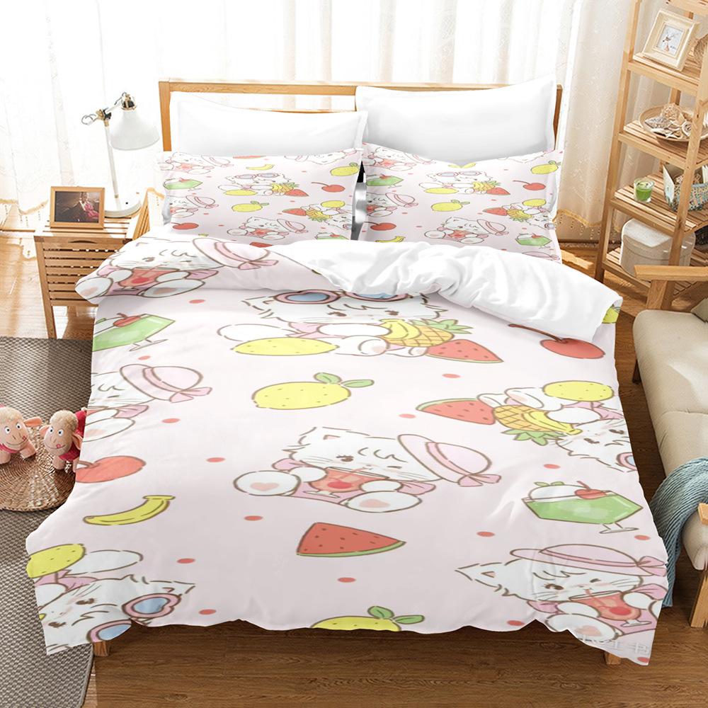 Quilt Cover Three-Piece 3D Digital Printing Single Dormitory