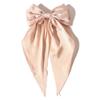 Large Double Layer Hair Bowknot Clip For Adults Teens Silky Ribbon Fabric Barrettes Metal Hairpin For Daily Styling