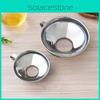 Modern Stainless Steel Oil Funnel With Fixed Handle And Mirror Finish For Food Preparation