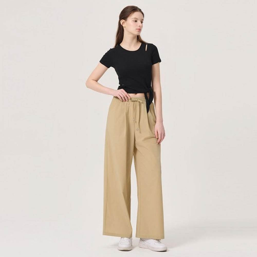 Huit Lightweight Wide Fit Banding Pants Htwpn5j08t