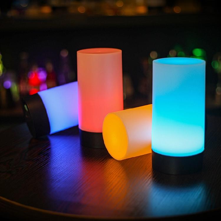 Led Desk Light Cylinder Led Night Light Colored Desktop  Living Room Decoration
