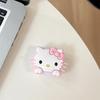 Cartoon Kt Cat Flip Mirror Mobile Phone Airbag Bracket Paste Type Portable Makeup Mirror Retractable Ring