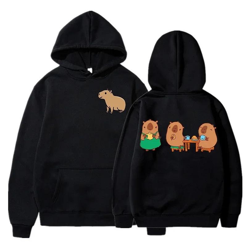 Capybara Fashion Hoodie Women Men Harajuku Autumn Winter Fleece Streetwear Pullovers Capibar