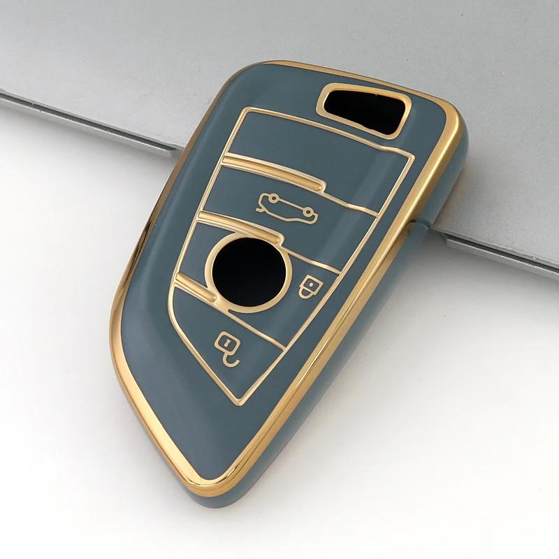 Auto TPU Autoschlüsselhülle Abdeckung Schale Schlüsselanhänger Halter Schutz für BMW X1 X3 X5 X6 Serie 1 2 5 7 F15 F16 E53 E70 E39 F10 F30 G30