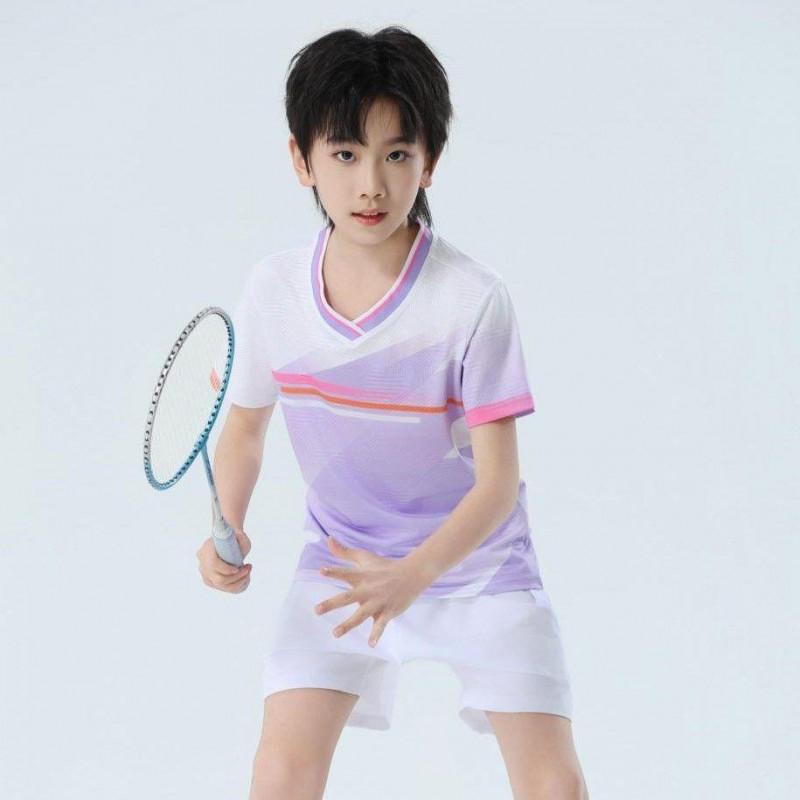 Kids Quick-Dry Badminton Set Breathable Sportswear Boys Girls Training Competition