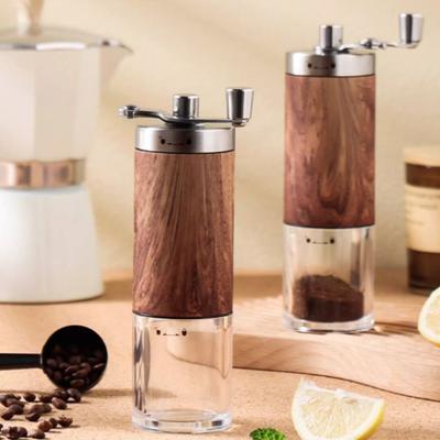 Handheld Crank Hand Coffee Grinder Detachable Handle Wood Grain Manual Coffee Bean Grinder Ceramic Grinding Core