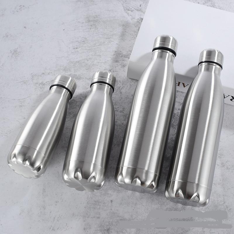 Stainless Steel Water Bottle 1 Liter Free Shipping Items, Drink Bottle for Sport Travel Cups, 500 750 1000ml Water Bottles