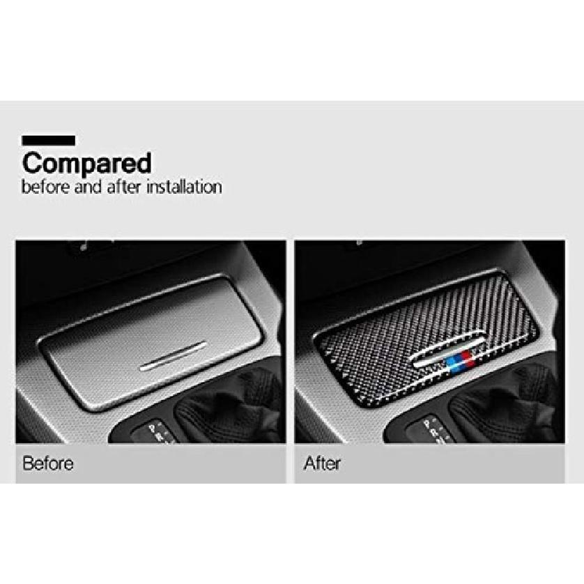 Interior Carbon Fiber Car Storage Box Panel Trim Cover For BMW E90 E92 3 Series