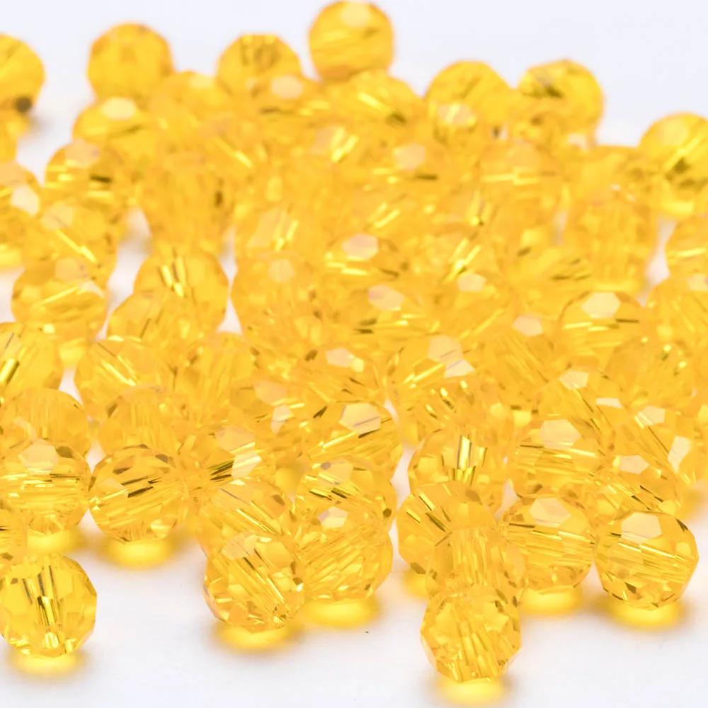 3 4 6 8mm AB color Round Crystal Beads Faceted Transparent Glass Bead Loose Spacer Bead for Jewerly Making DIY Bracelet Necklace