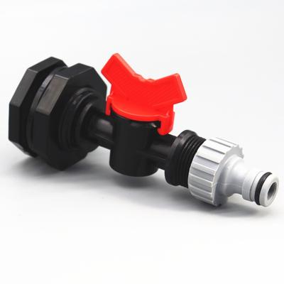 PVC Bulkhead Fitting Water Tank Replacement Spigot Drainage Faucet Connector for Rain Barrels Aquariums Ponds