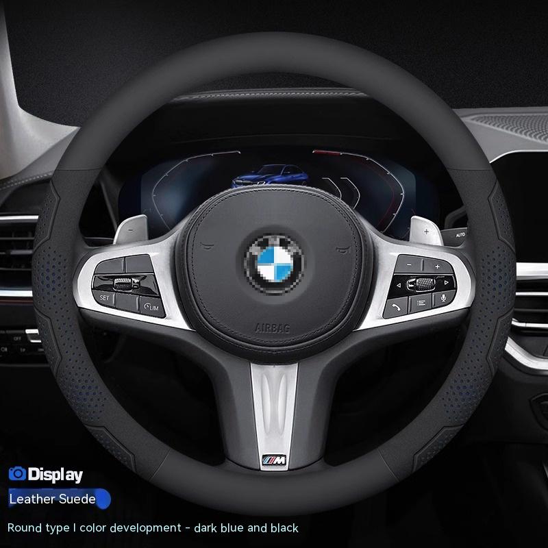 Dsgur6 For BMW M G20 X3 X5 X6 E39 E46 E87 E90 E92 F10 F15 F25 F30 Carbon Fiber Suede Leather Car Steering Wheel Cover Auto Accessories