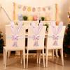 Easter Table Decor Bunny Ear Chair Cover Easter Party Easy To Use Chair Decoration Bunny Chair Covers Soft Plush Cloth