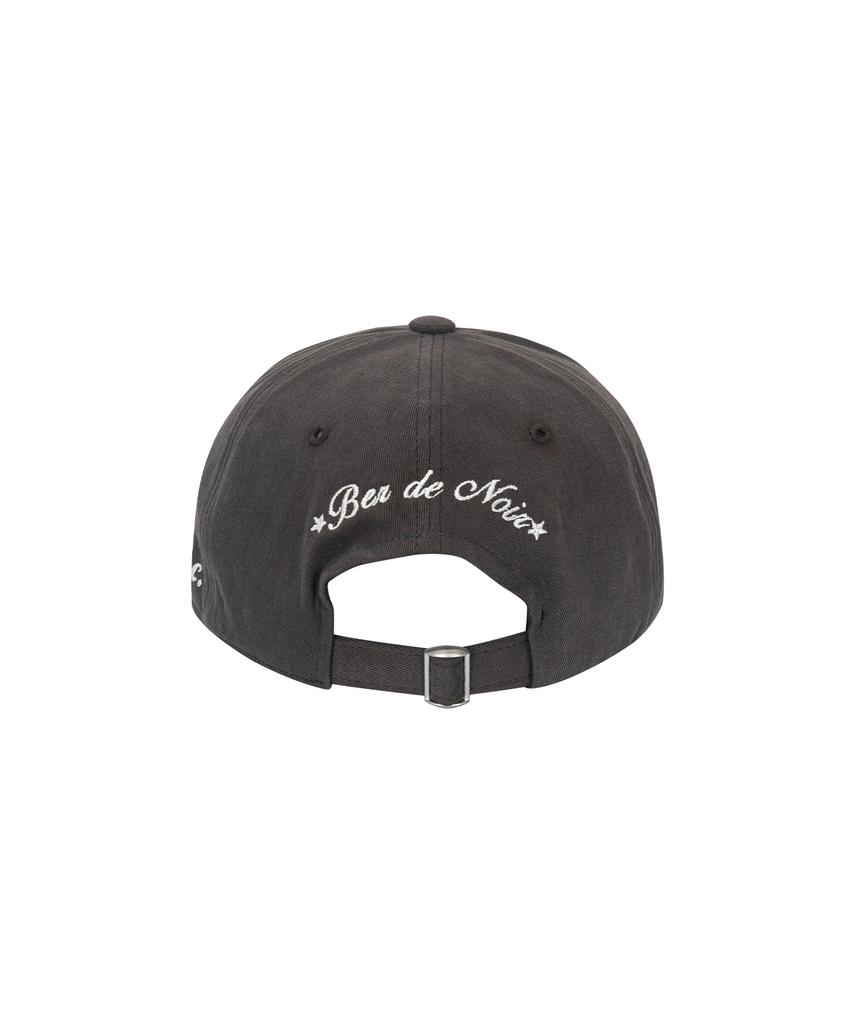 Beleudeunua Washed Cotton Embroidered Ball Cap (Brown)