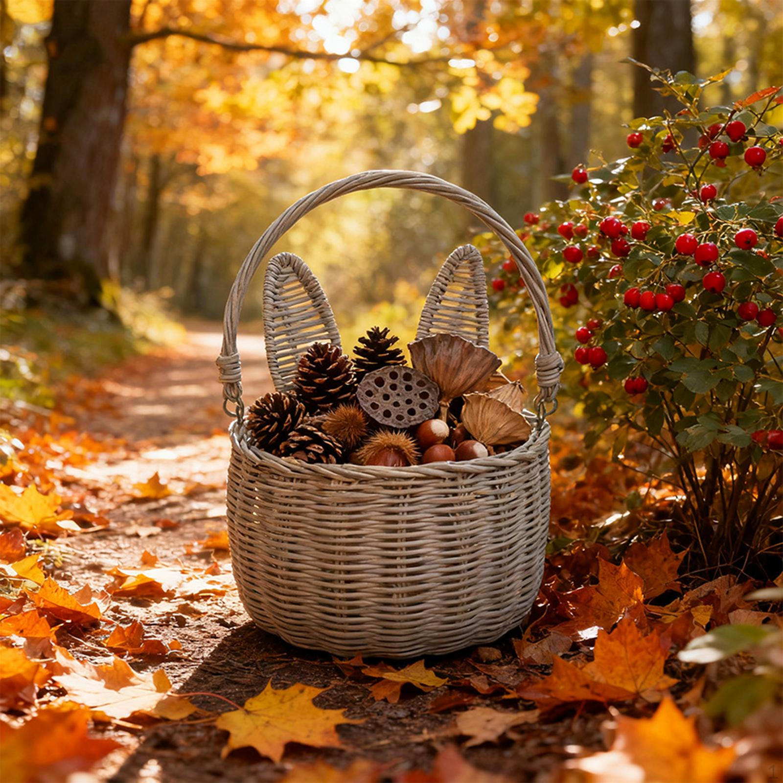 

Ротанговая пасхальная декоративная корзина в деревенском стиле 21x30см Очаровательные многофункциональные легкие аксессуары для стены