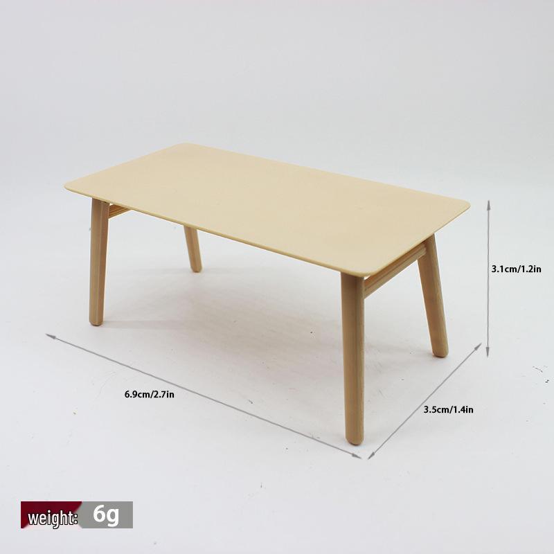 Miniature Dollhouse Dining Table and Chair Set - 12-Piece Scene Furniture Toy