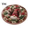 Festlicher Teppich für den Innenbereich, Weihnachten 3D-Teppich, Illusion Runder Dekorativer Effekt, Feiertagsteppich Fußmatte, für Heim Wohnzimmer Dekoration Saisonale Winter