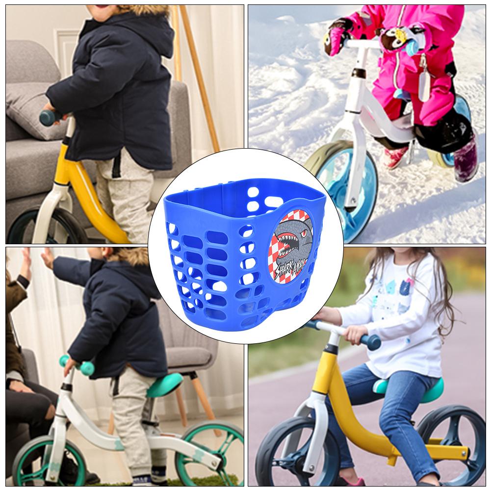 Outdoor Bicycle Scooter Cute Front Basket Bike Cycle Shopping Holder for Children Kids Blue