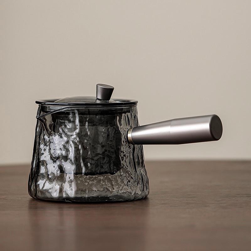 Glass Tea Kettle & Brewing Set for Induction Cooker: White Pot for Boiling, Steaming & Health-Preserving Tea at Home