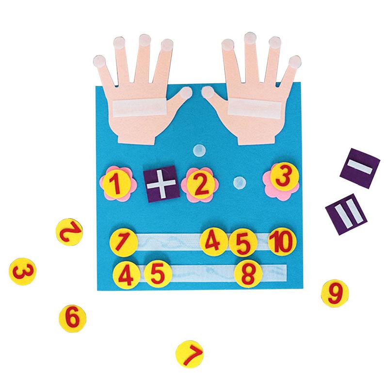 Puzzle Felt Early Education Toys Palm/Pencil Digital Learning Board Addition Subtraction Training Children Enlightenment TMZ