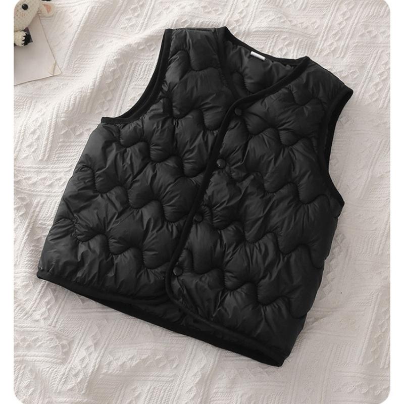 Kinder Warme Weste Winter Mädchen Jungen Verdicken Weste Oberbekleidung Kinder Teens Baumwolle Einfarbig Jacken Weste für 1-6 Jahre