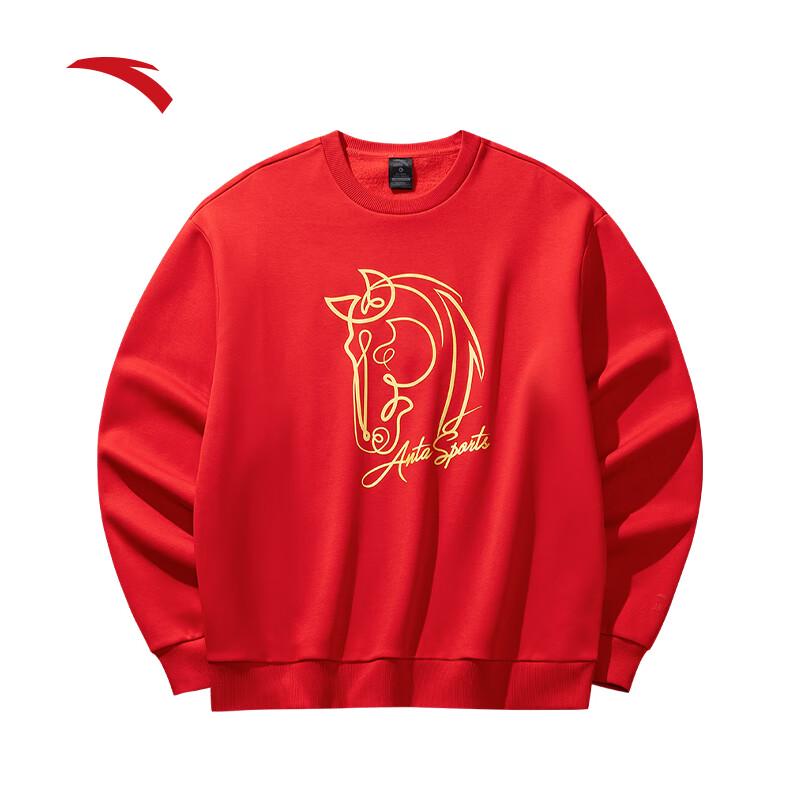 ANTA Good Things Happen Plus Velvet Crewneck Sweatshirt