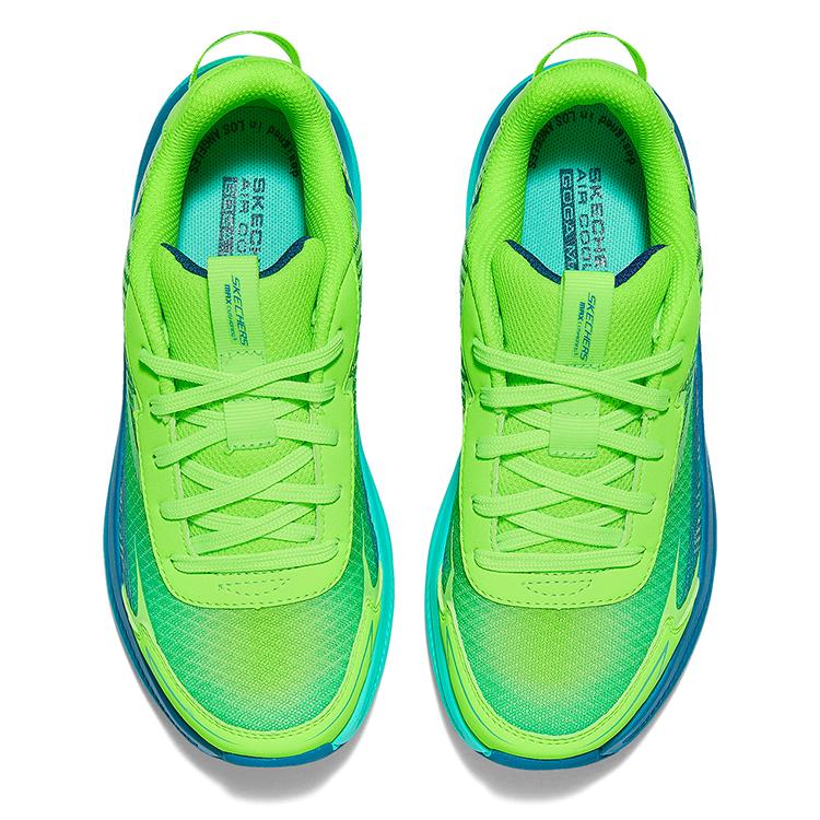 Skechers Kids Synthetic Leather Trendy Comfortable Cool Outdoor Student Durable Non-Slip Low-Top Running Shoes Kids sneaker Blue Green 404023L-LIME