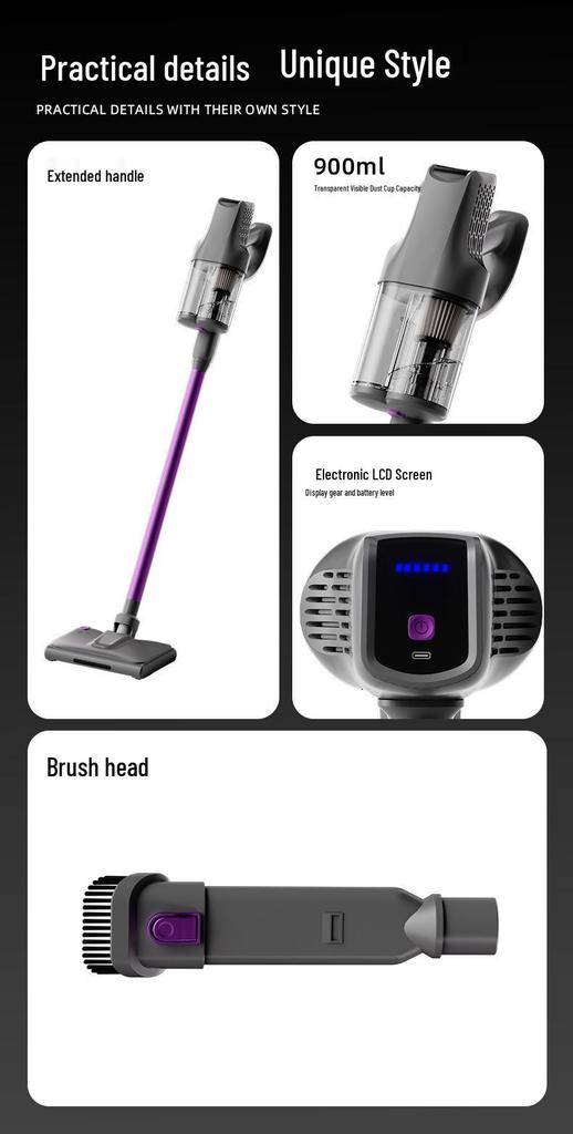 Dual-Function Wireless Vacuum & Mop – High-Power, Quiet Carpet Cleaner