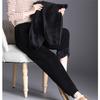 Winter Korean Women Fleece Pant Casual Solid Elastic High Waist Lace-up Loose Female Trousers Thickening Warm Fashion Sweatpants