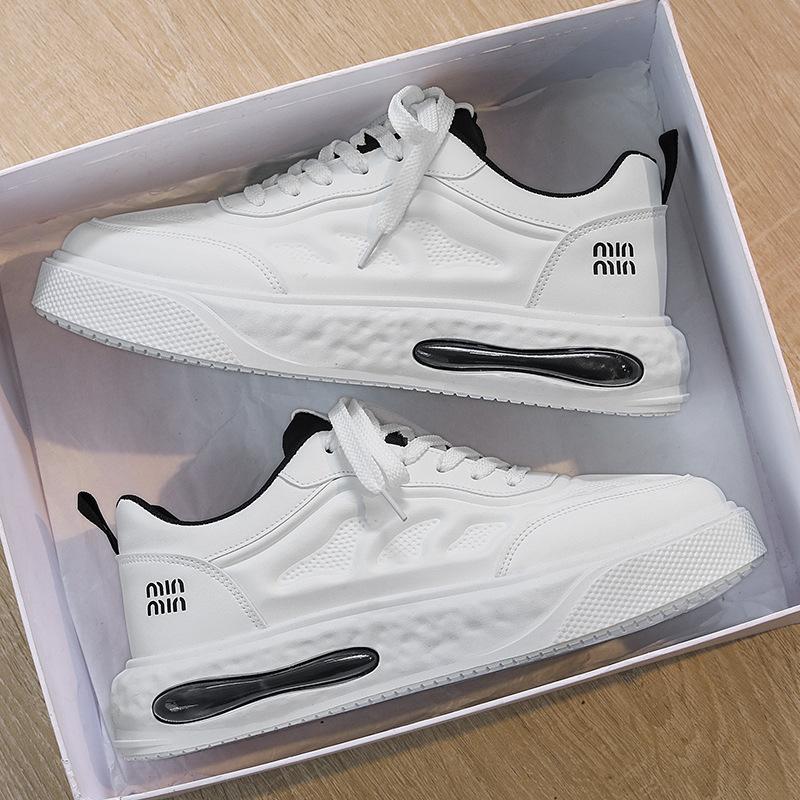 

Трендовая брендовая мужская обувь, высококлассная повседневная обувь на белой подошве, студенческая универсальная обувь на толстой подошве с увеличением роста, молодежная обувь на четыре сезона 44