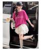 Girls' Short-Sleeved Set Summer 2026 New Item, Sweet and Fluffy Skirt for Big Children, Korean Style Outfit, Trendy and Fashionable Children's Trend