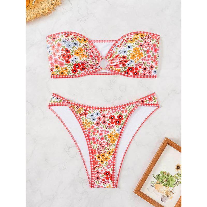 

Женский новый сине-белый фарфоровый принт с грудью, сексуальный купальник-бикини XL