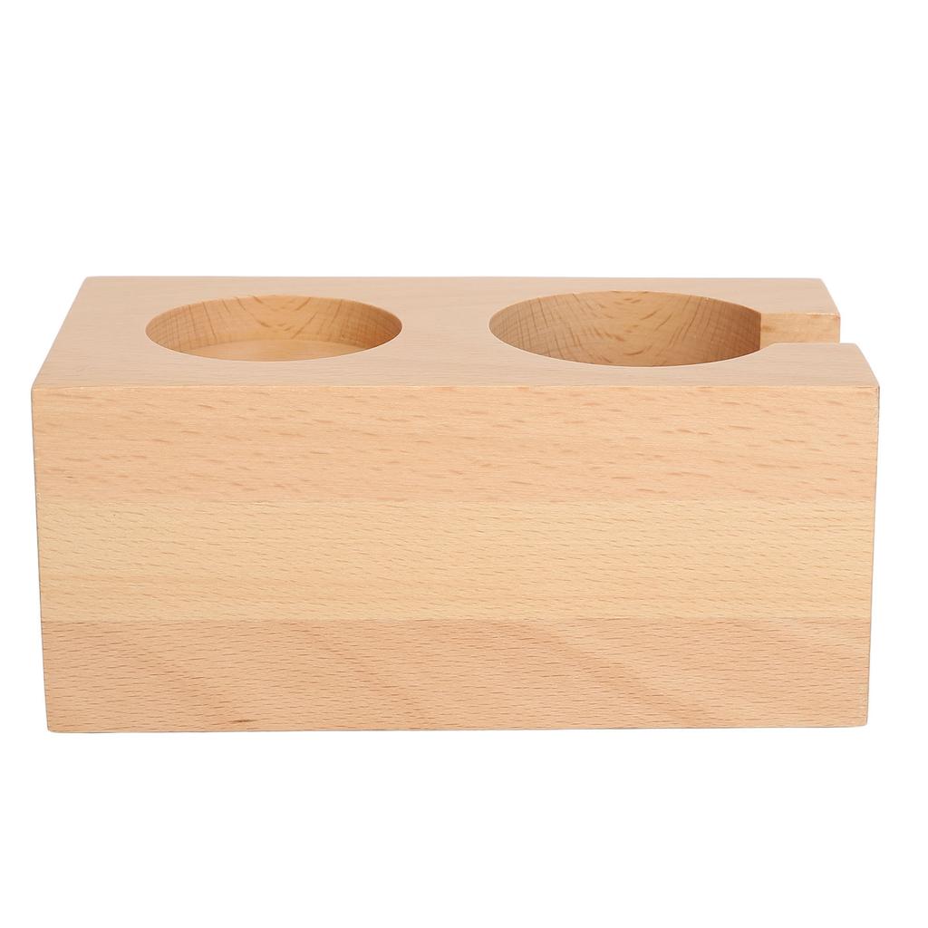 Wooden Coffee Tamper Station Stable Prevent Slip Coffee Tamper Holder Base Tamping Station for Home