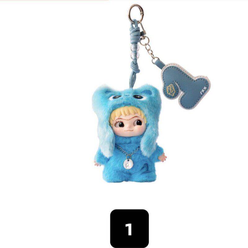 Genuine In Stock Wakuku 3.0 On A Roll Series Dolls Cute Fluffy Collectable Figure Bag Charm Keychain Toys Holiday Gift