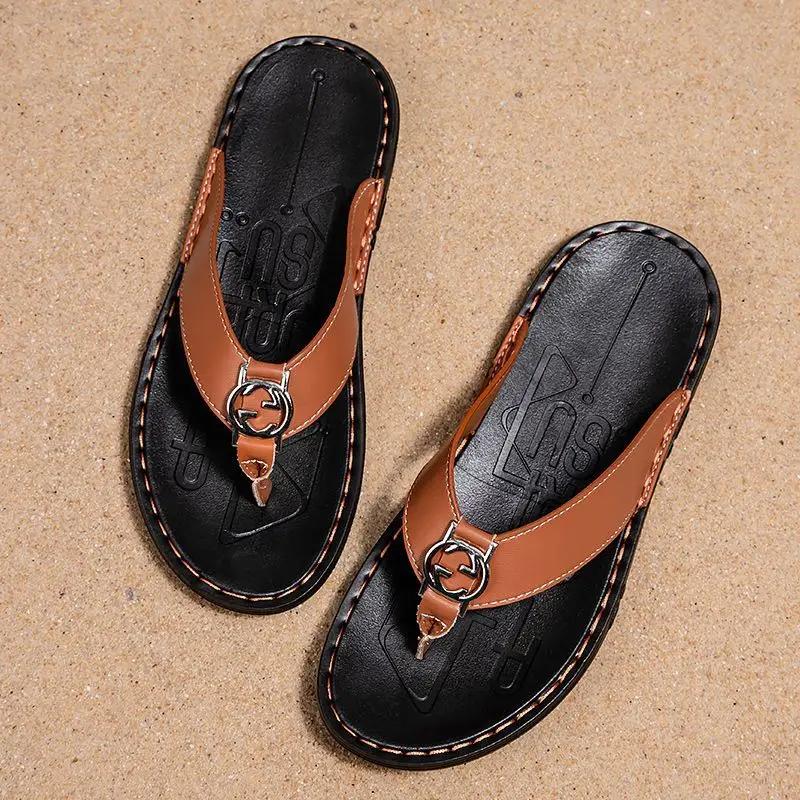 Fashion Flat Slides Summer Male Slipper Pvc Low Price Designer Luxury Original High Quality Men's Shoe Fashion Cheap Shoes Korean Style