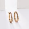 Trendy Copper Zirconia Earrings For Women Fashion Aesthetic Stud Jewelry Female Wedding Proposal Earring