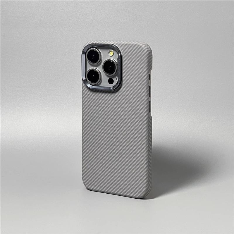

Kevlar Carbon Fiber Texture Magnetic Case for iPhone 17 Pro Max 16
