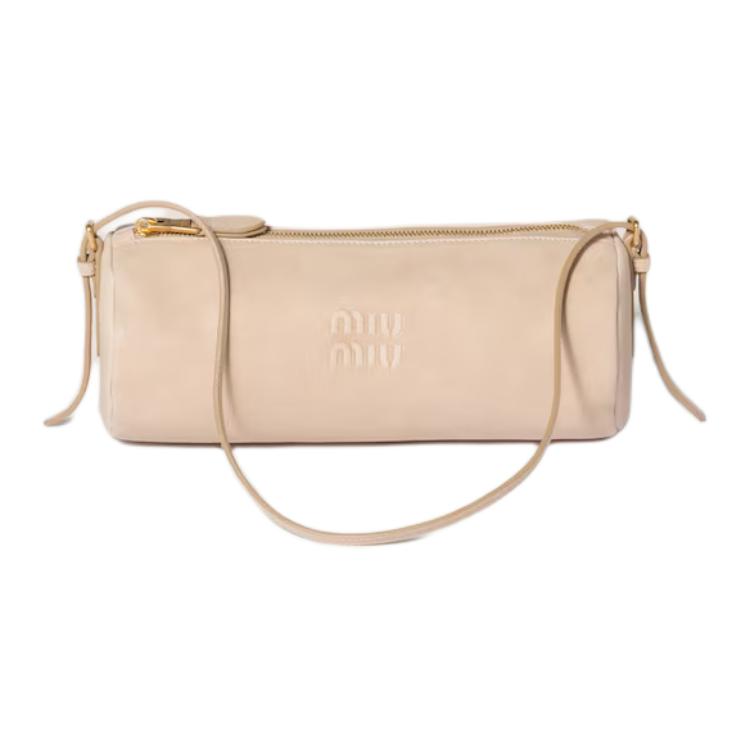 

Miu Miu Embossed Logo Nappa Lambskin Shoulder Bag Women shoulder bag Rope-Gray 5NE851_AEFX_F0065 Basic Set (Bag+Dust Bag)