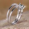 Four-claw Sense Niche Set of Rings, Simple Personality Niche Elegance, Ring Pair