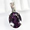 Natural 21.8 CT Purple Alexandrite Certified Gemstone Pendant 925 Silver