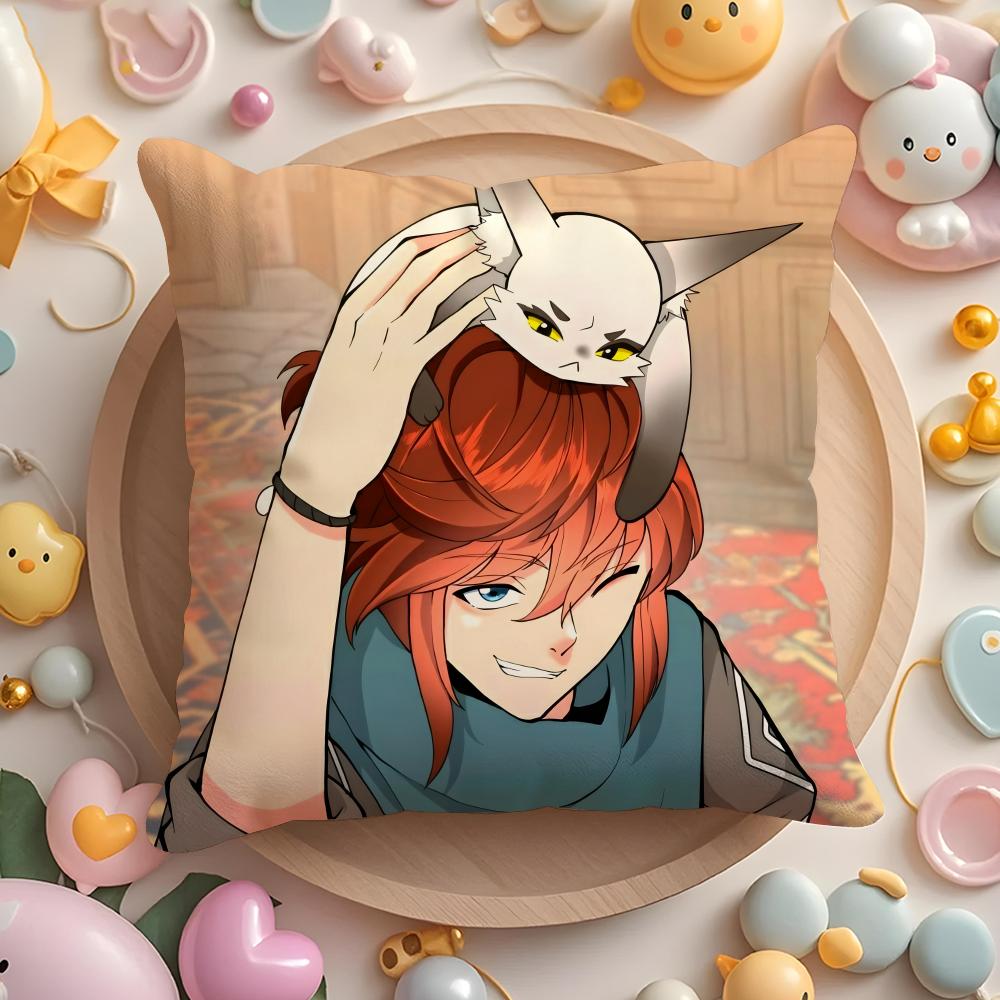 The Beginning Anime A-After the End Cushion Cover Home & Car Multi-Scene Pillow Cover - Reversible, Soft & Durable for Daily Use