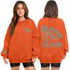 Women's Fashion Long Sleeve Print Round Neck Loose Pullover Sweater Top