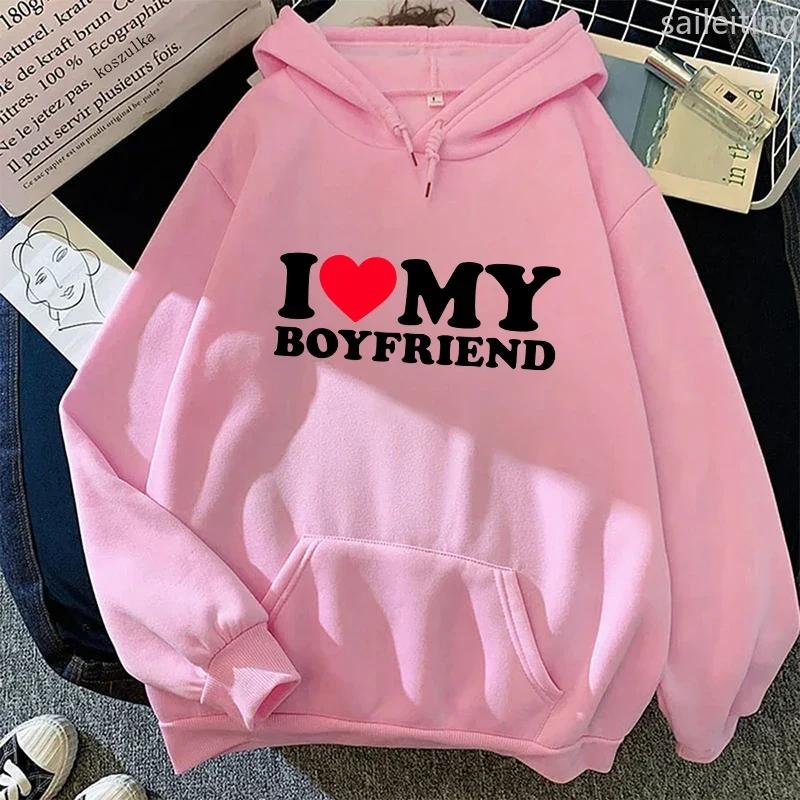 2025 Hot Couple Kangaroo Pocket Hoodie Classic Love Printed Season Woman Home Outdoor Casual Sporty Pullover Aesthetic Clothes