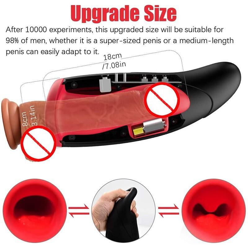 Male Masturbation Equipment Red Lips Flame Penis Movement Heating Vibration Airplane Cup Masturbation Set Adult Products Men