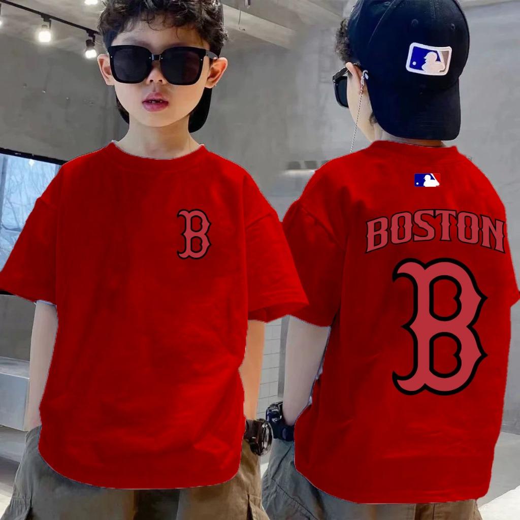 Children's printed letter trendy short sleeved shirt