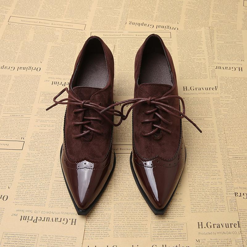 2026 New Pointed High-heeled Single Shoes Size  Lace Up Thick Heel Small Leather Shoes for Women Zapatos De Mujer
