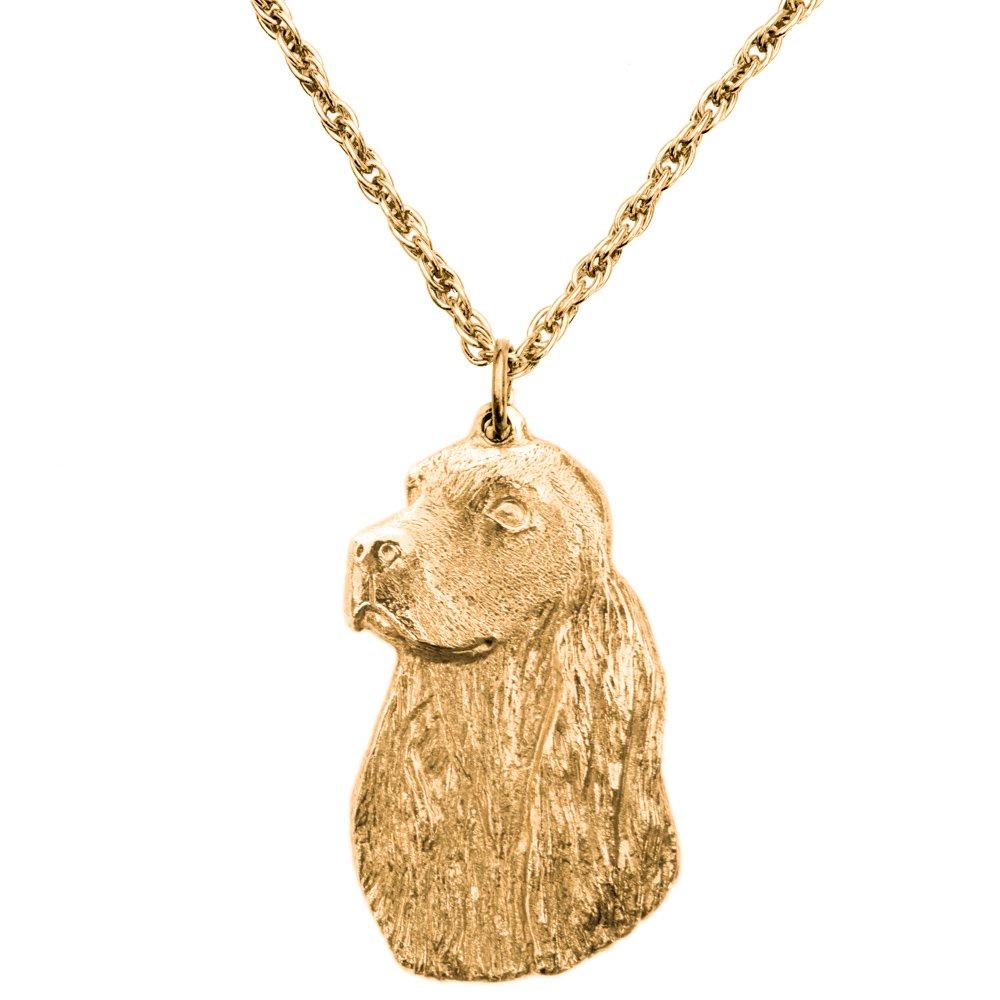 English Cocker Spaniel (Head) - Made in England - Art Dog Pendant Necklace Collection