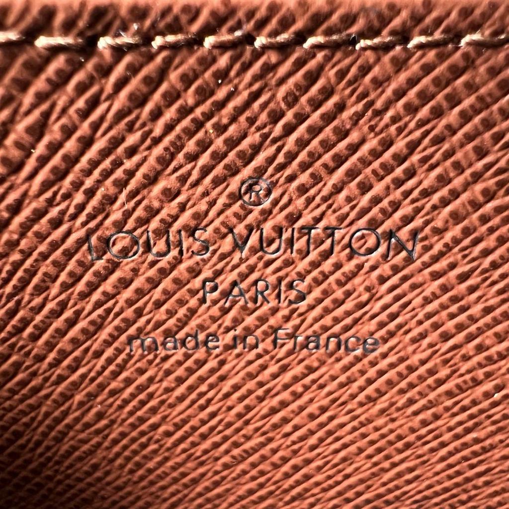LOUIS VUITTON Monogram zip around coin purse Monogram canvas Brown unisex M60067 Used